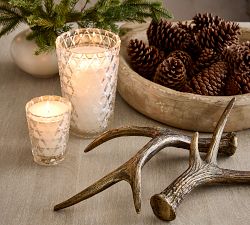 Deep Cut Glass Candle 