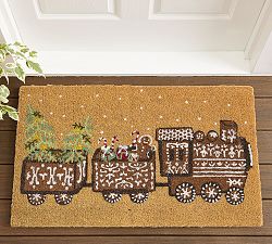 Gingerbread Train Doormat
