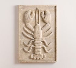 Lobster Wood Carved Wall Art