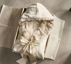 Ruched Faux Fur Robe