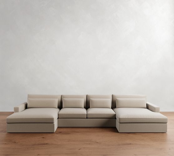 Westwood Square Arm Deep Seat Double Chaise Sectional (185") by Pottery Barn