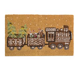 Gingerbread Train Doormat