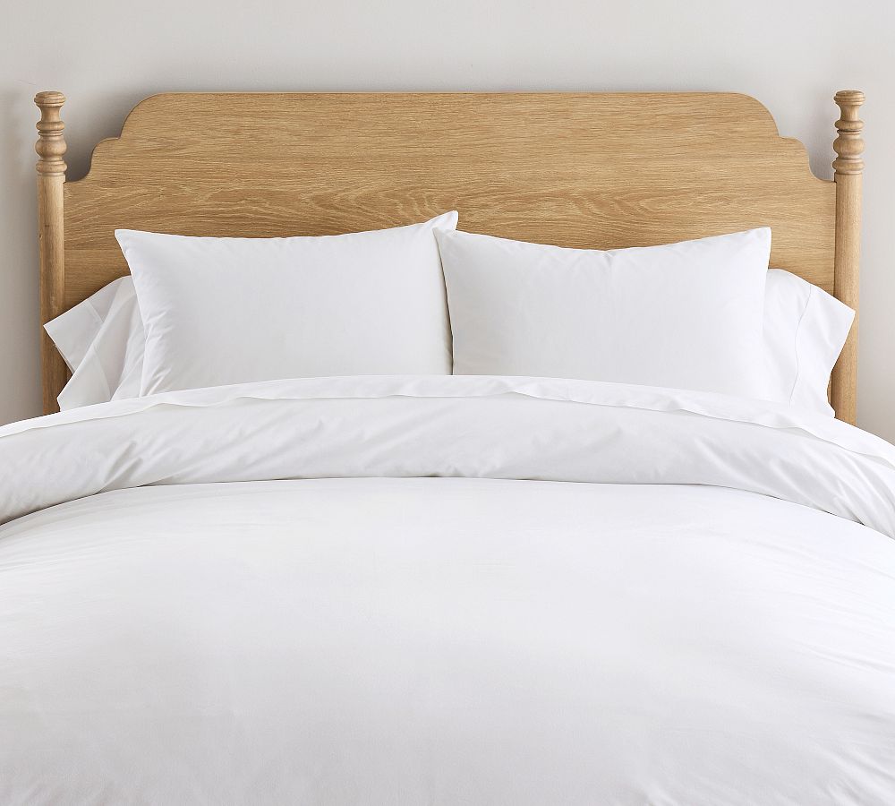 Classic 400 Thread Count Organic Percale Duvet Cover - White, King/Cal. King