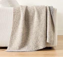 Herringbone Contrast Throw