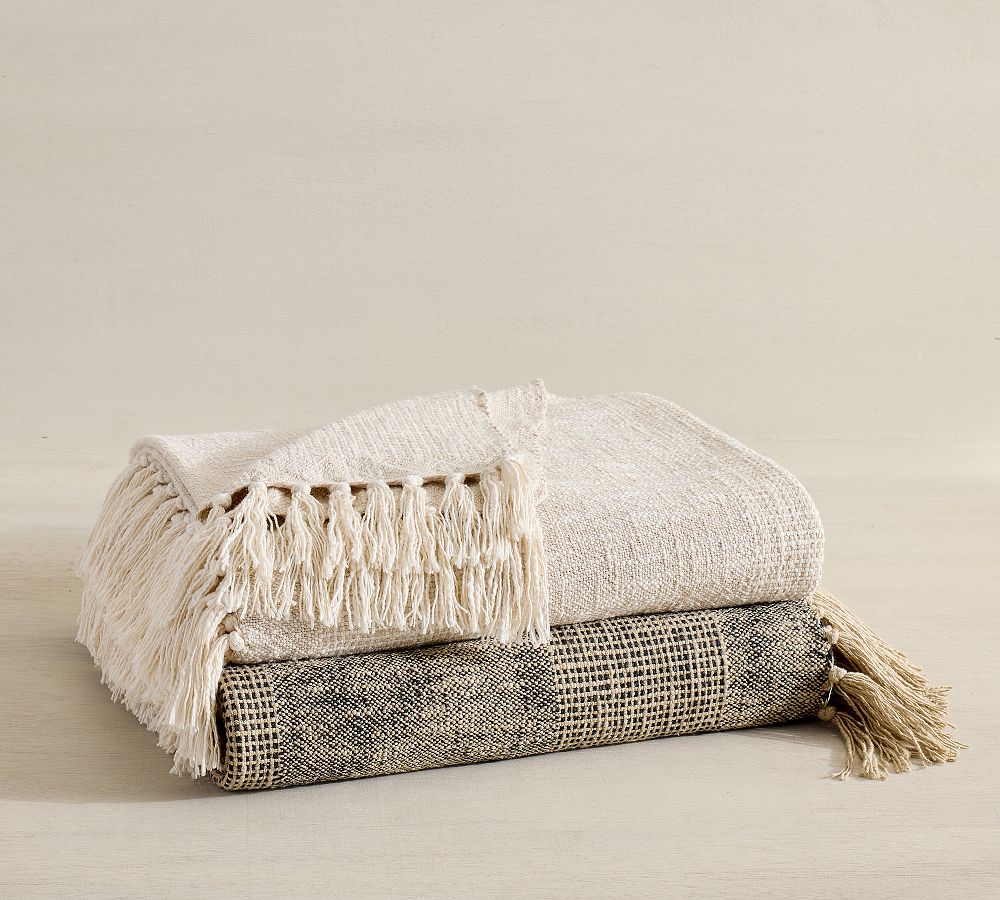 Hollyn Cotton Woven Throw by Pottery Barn