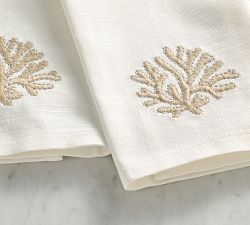 Coral Print Hand Towels - Set of 2