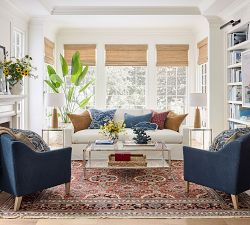 Denim Basketweave Lumbar Pillow