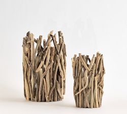 Driftwood Hurricane Candle Holder