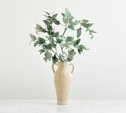 Faux Oversized Faded Eucalyptus Branch