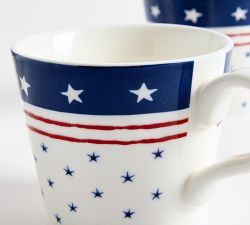 Americana Stars &amp; Stripes Stoneware Mug
