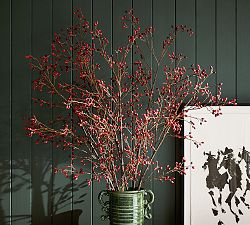 Faux Oversized Red Berry Branch