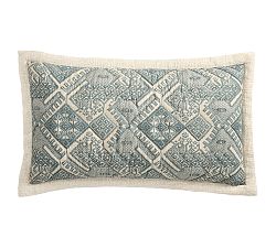 Open Box: Fez Handcrafted Reversible Quilted Sham, King - Blue