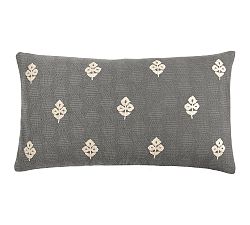 Open Box: Natalie Embroidered Shams, King - Charcoal