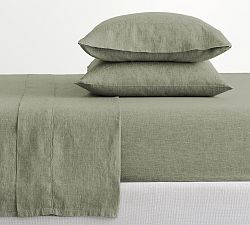 Open Box: Belgian Flax Linen Sheet Set, King - Loden