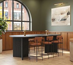 Dietrich Elliptical Bar Height Communal Dining Table (96"-144")