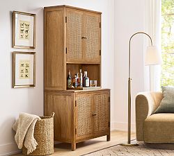 Channing Cane Tall 2-Piece Storage Cabinet (36")
