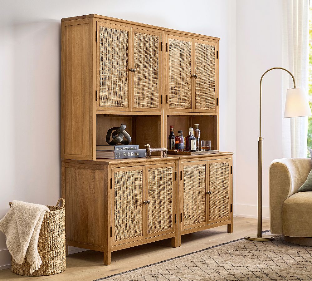 Channing Cane Storage Cabinet Set (72") by Pottery Barn