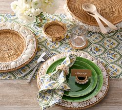 Tava Shell Handwoven Napkin Rings -  Set of 4