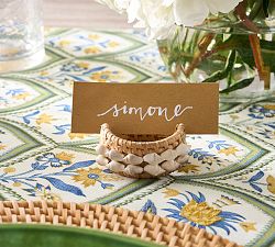 Tava Shell Handwoven Place Card Holders - Set of 4