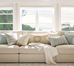 Woven Leather Lumbar Pillow