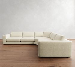 Carmel Lounge 3-Piece L-Shaped Wedge Sectional (127"&ndash;134")