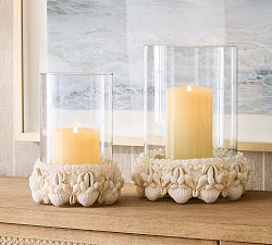 Mira Shell Hurricane Candle Holder