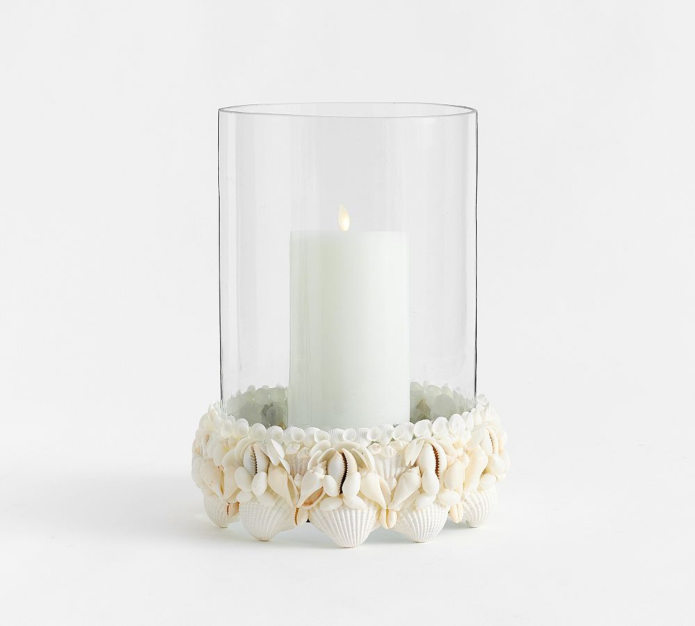 Mira Shell Hurricane Candle Holder - Large