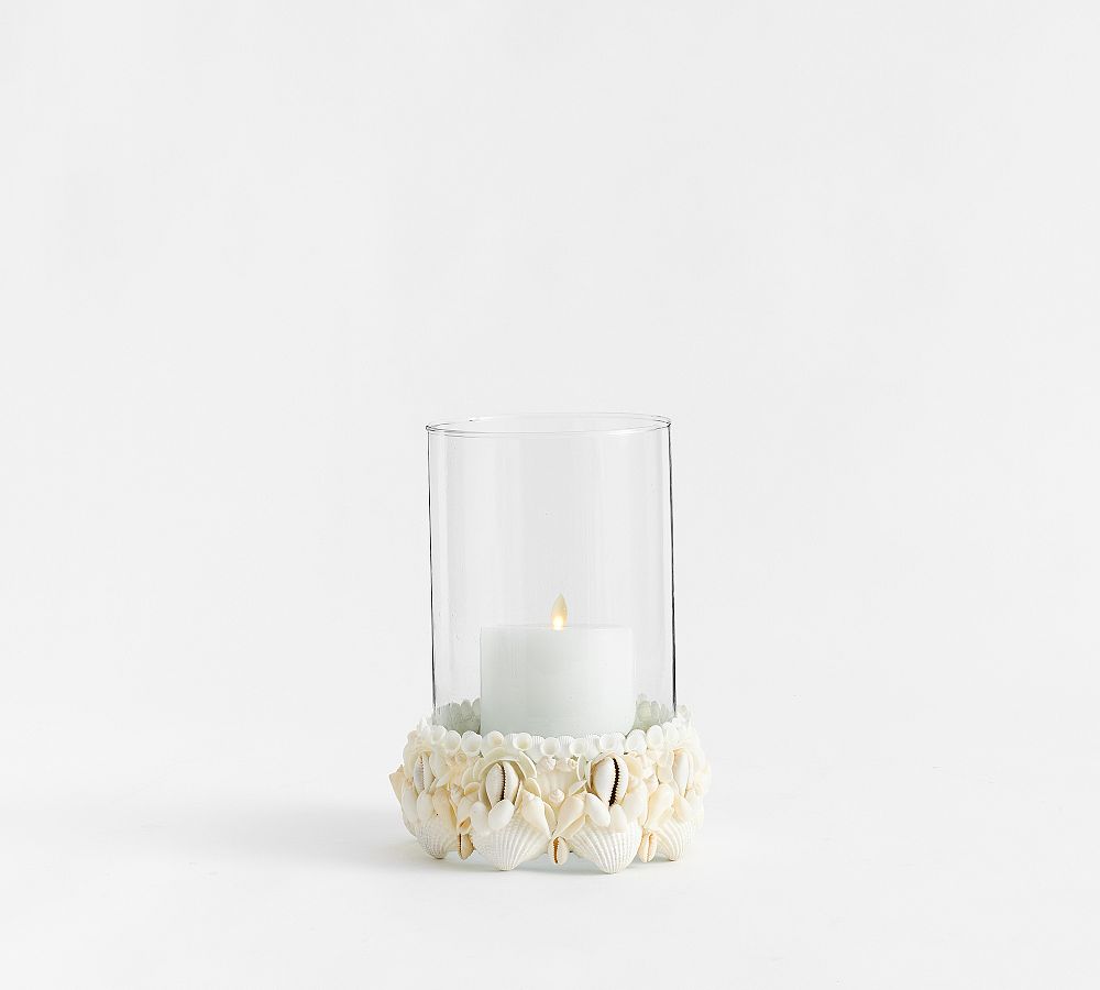Mira Shell Hurricane Candle Holder - small