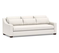 Open Box: York Slope Arm Deep Seat Grand Sofa (95"), 3X1 - Performance Everydaylinen™ Ivory