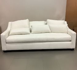 Open Box: York Slope Arm Deep Seat Grand Sofa (95"), 3X1 - Performance Everydaylinen™ Ivory