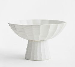 Faceted Decorative Pedestal Bowl
