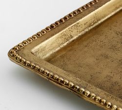 Beaded Brass Tray