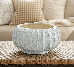 Sculpted Coastal Decorative Bowl