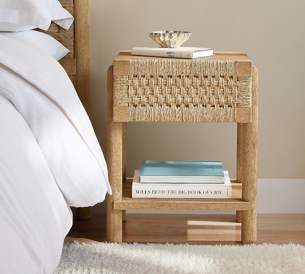 Bolinas Mini Woven Nightstand (19.5") by Pottery Barn