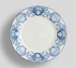 Kravet Shell Border Porcelain Salad Plates - Set of 4