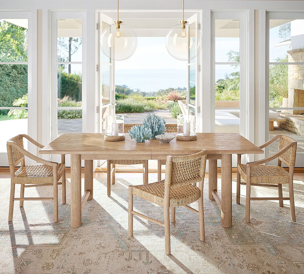 Bolinas Extendable Dining Table (84"-104") | Pottery Barn