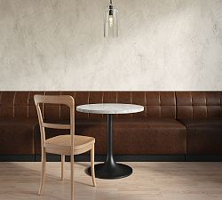 Garbo Grid Tufted Leather Banquette