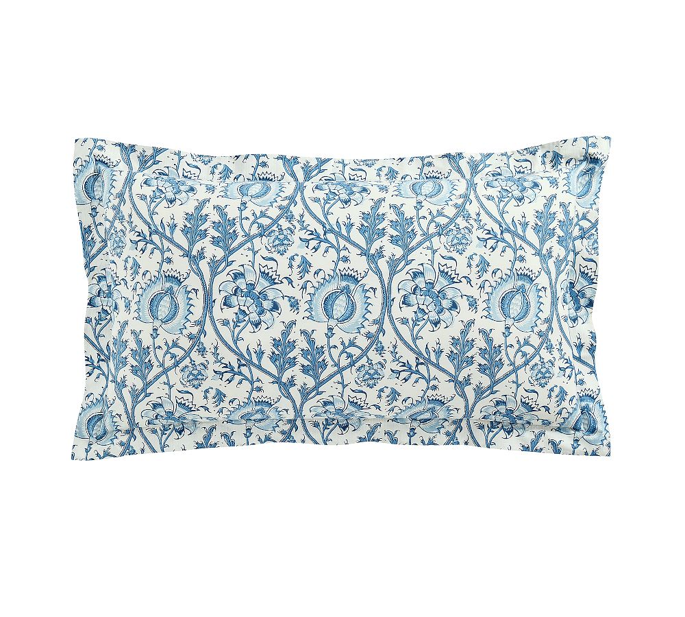 Eria Reversible Percale Sham - Blue Multi, King