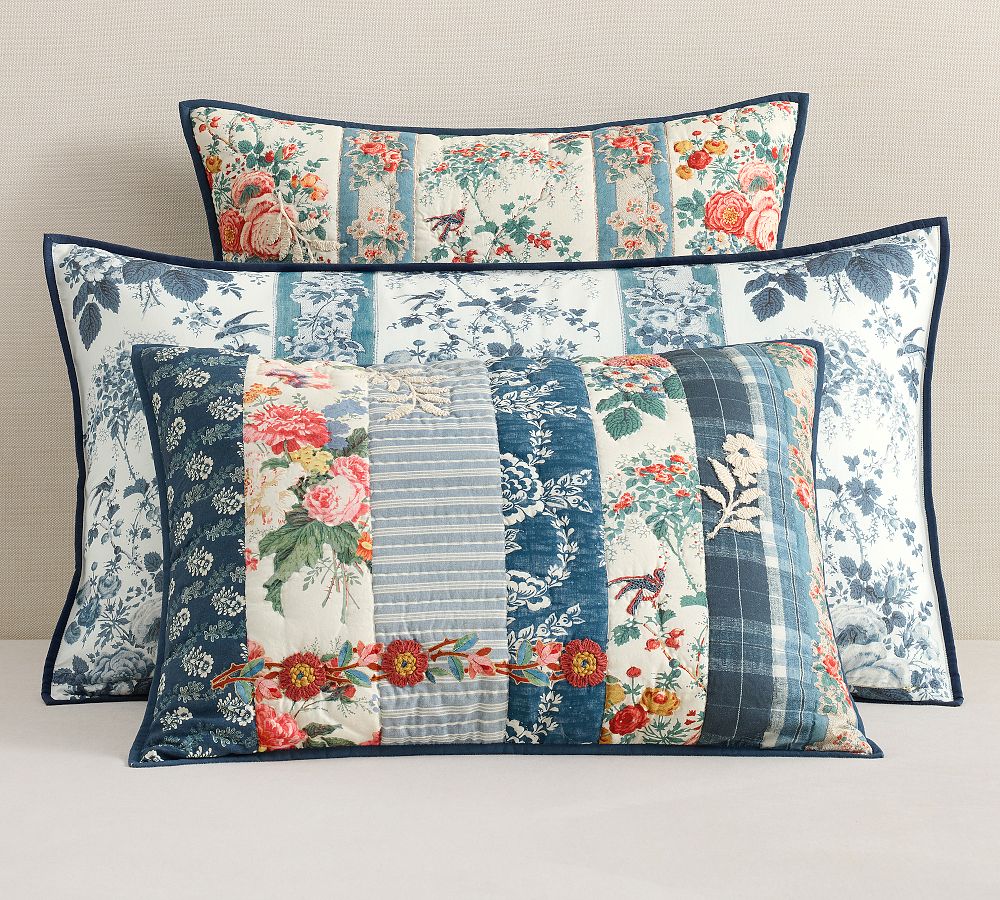 Bridgette Vintage Floral Reversible Quilted Sham by Pottery Barn