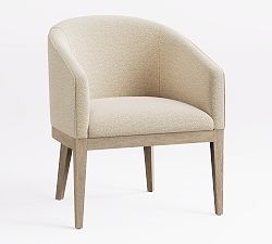 Open Box: Baldwin Upholstered Wood Base Dining Chair - Performance Boucle Oatmeal, Seadrift
