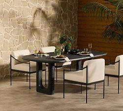 Kannon Concrete Outdoor Dining Table (84")