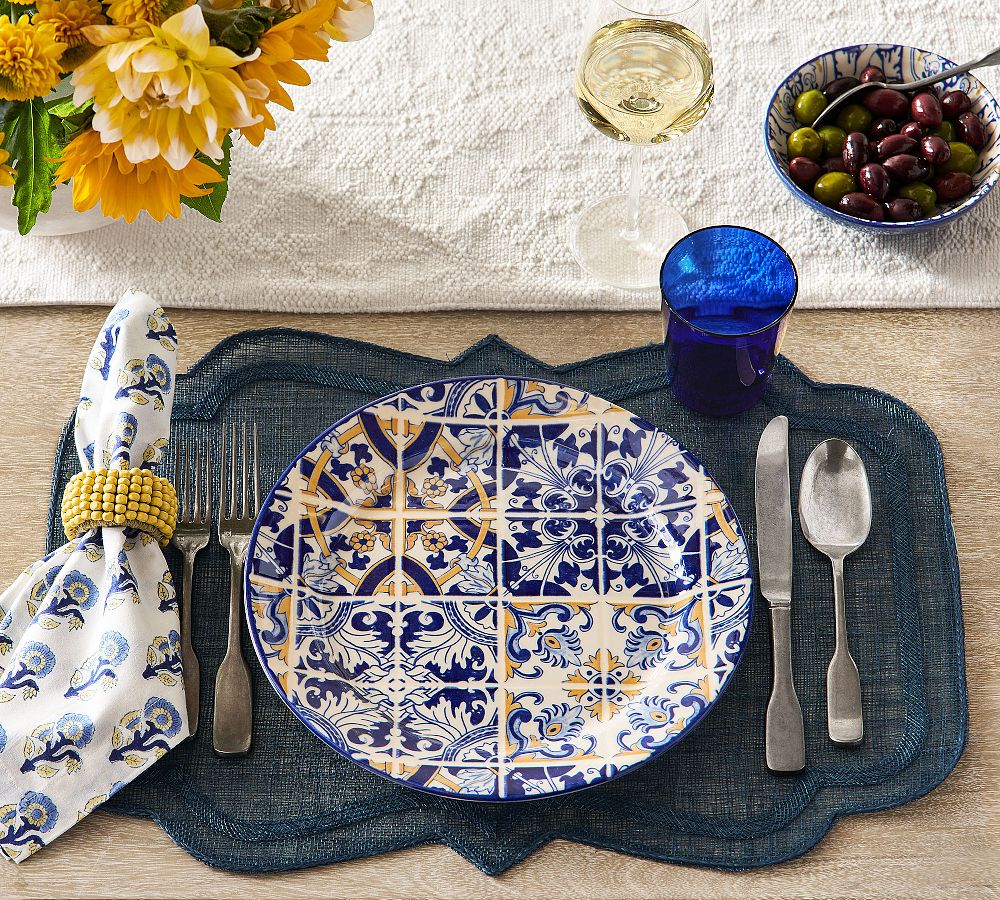 Lisbon Stoneware Dinner Plates - Set of 4
