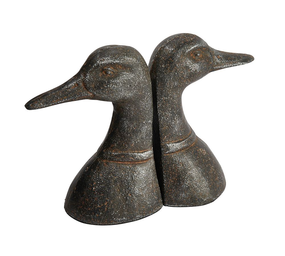 Cast Iron Duck Bookends - Set of 2