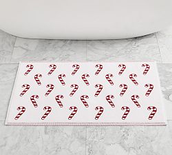 Open Box: Candy Cane Bath Mat - Red/White