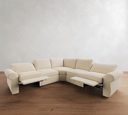 Pearce Roll Arm Power Reclining L-Shaped Sectional (119")