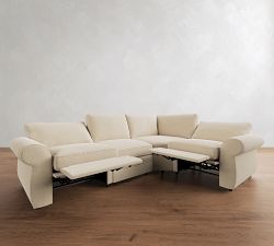 Pearce Roll Arm Reversible Power Reclining Sectional (119")
