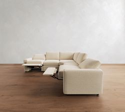 Pearce Modern Square Arm Power Reclining L-Shaped Sectional (116")