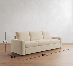 Pearce Modern Square Arm Power Reclining Sofa (74"&ndash;107")