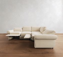 Pearce Roll Arm Reversible Power Reclining Sectional (119")