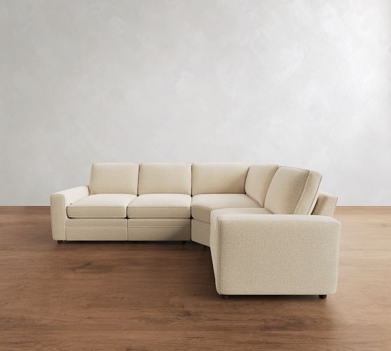 Pearce Square Arm Reversible Power Reclining Sectional (116") by Pottery Barn
